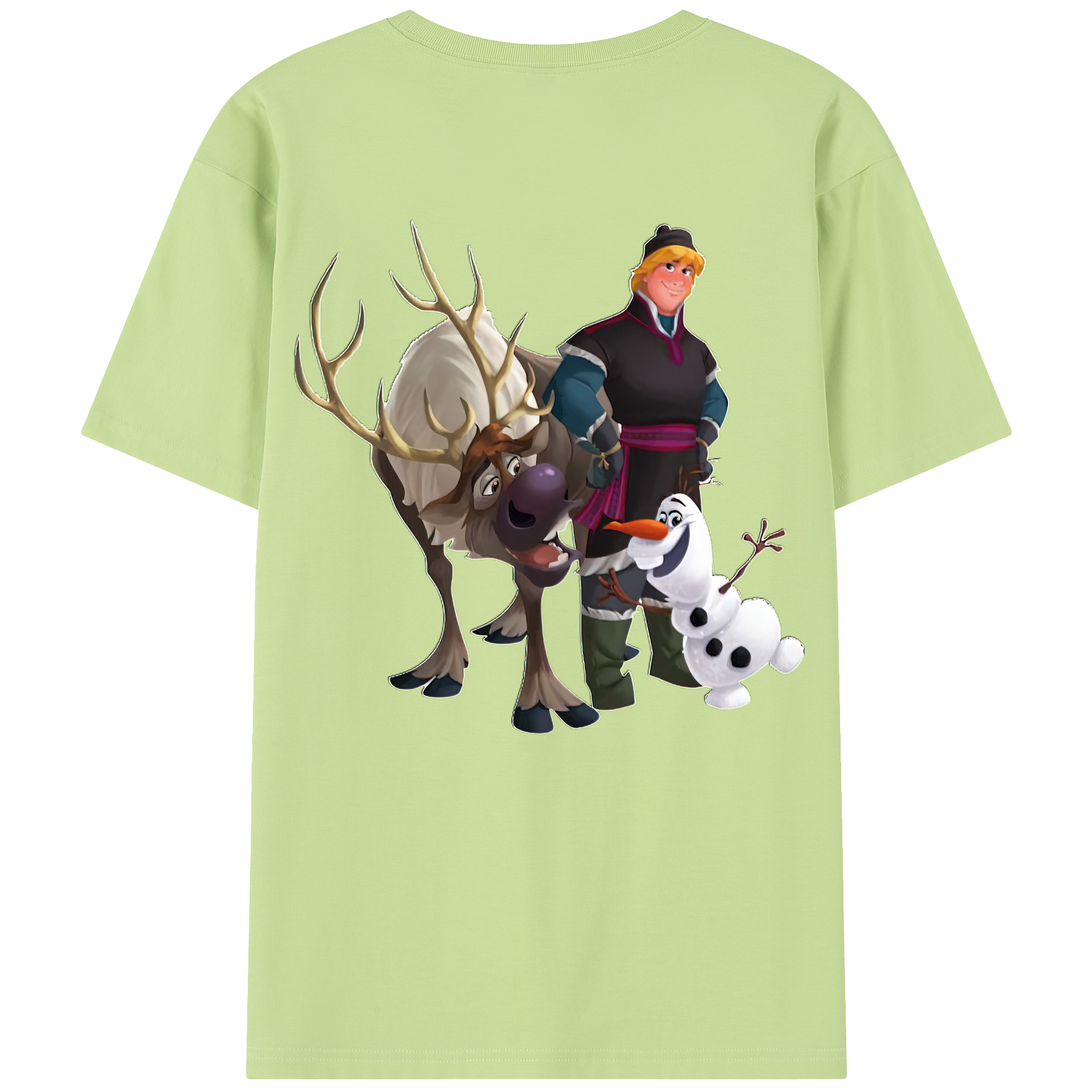 （画像用） アナと雪の女王 アンナ エルサ Frozen Anna Elsa 綿100％半袖Tシャツ（背面プリント）